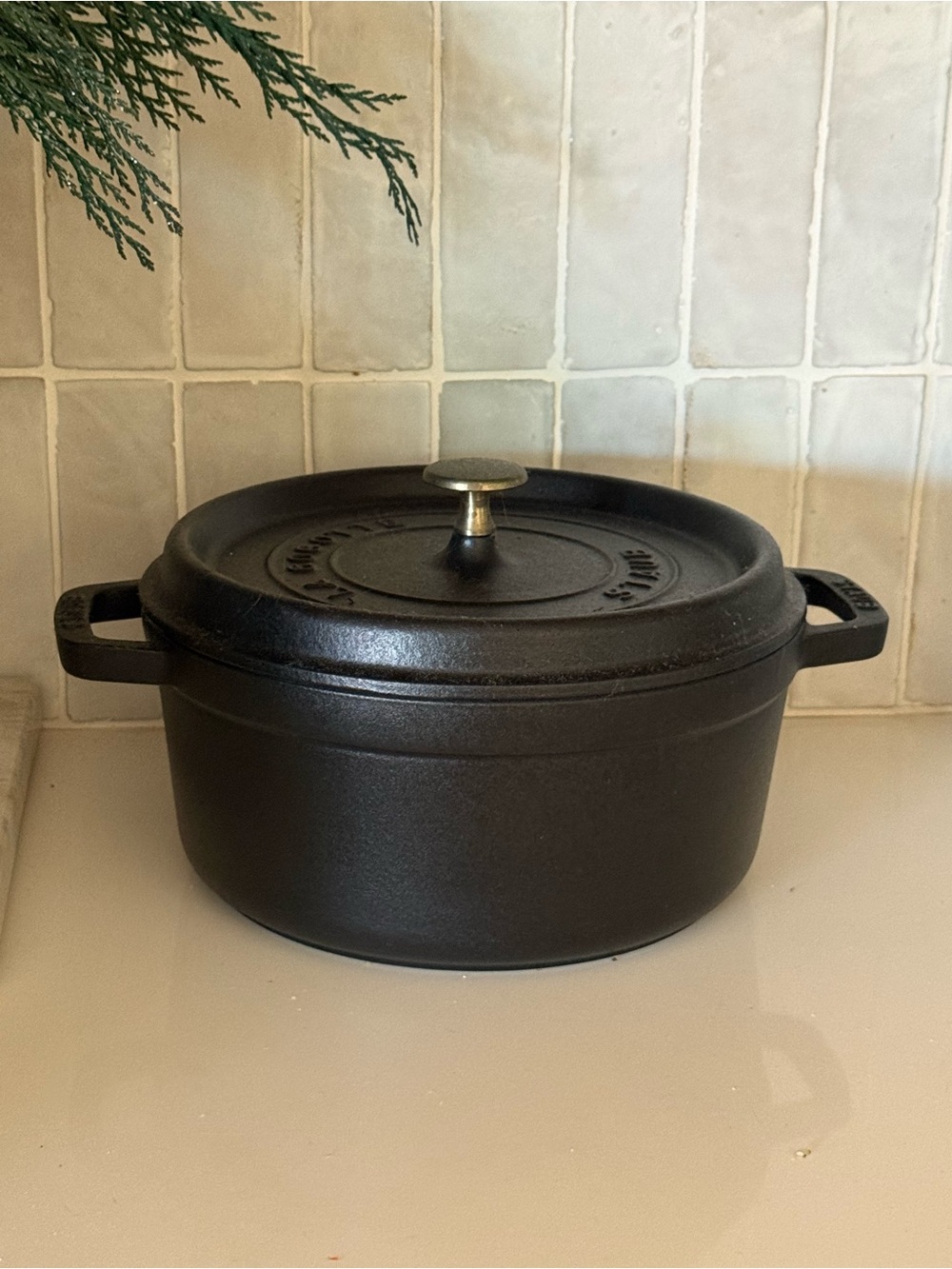 Staub Cast Iron Dutch Oven with Lid - Black